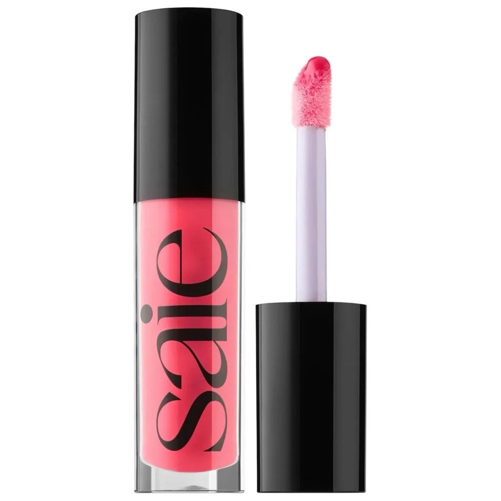 NIB SAIE GlossyBounce Glossy Bounce Hydrating FULL SIZE Lip Oil Gloss PLAY